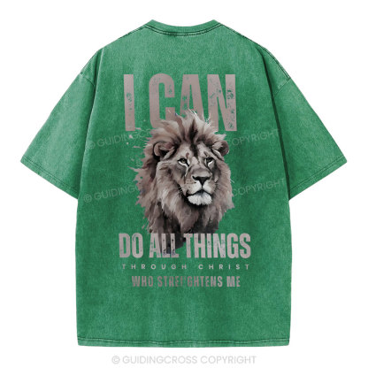I Can Do All Thing Christian Washed T-Shirt