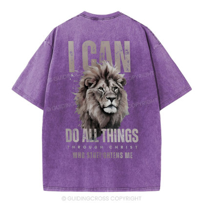 I Can Do All Thing Christian Washed T-Shirt