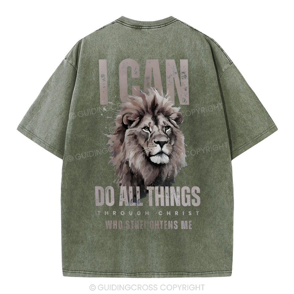 I Can Do All Thing Christian Washed T-Shirt