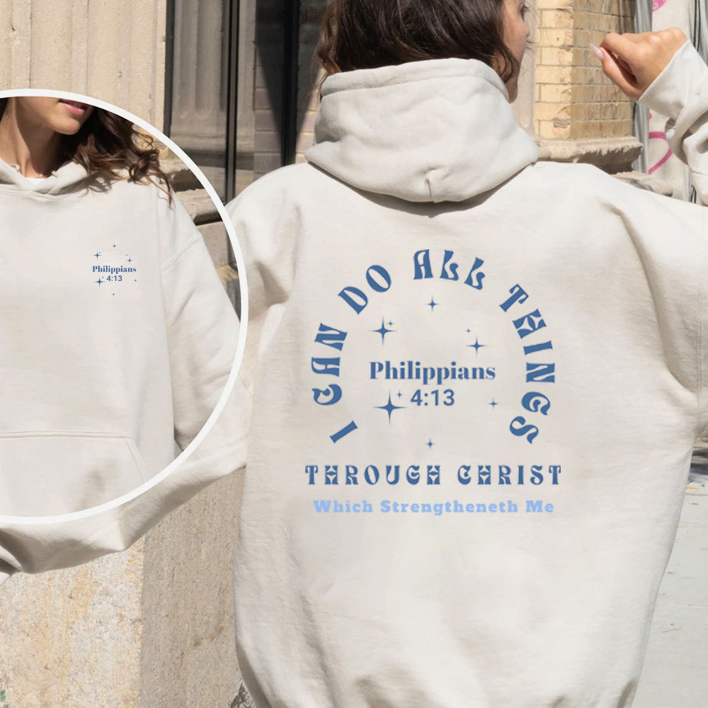 I Can Do All Thing Through Christ Christian Fleece Hoodie Set