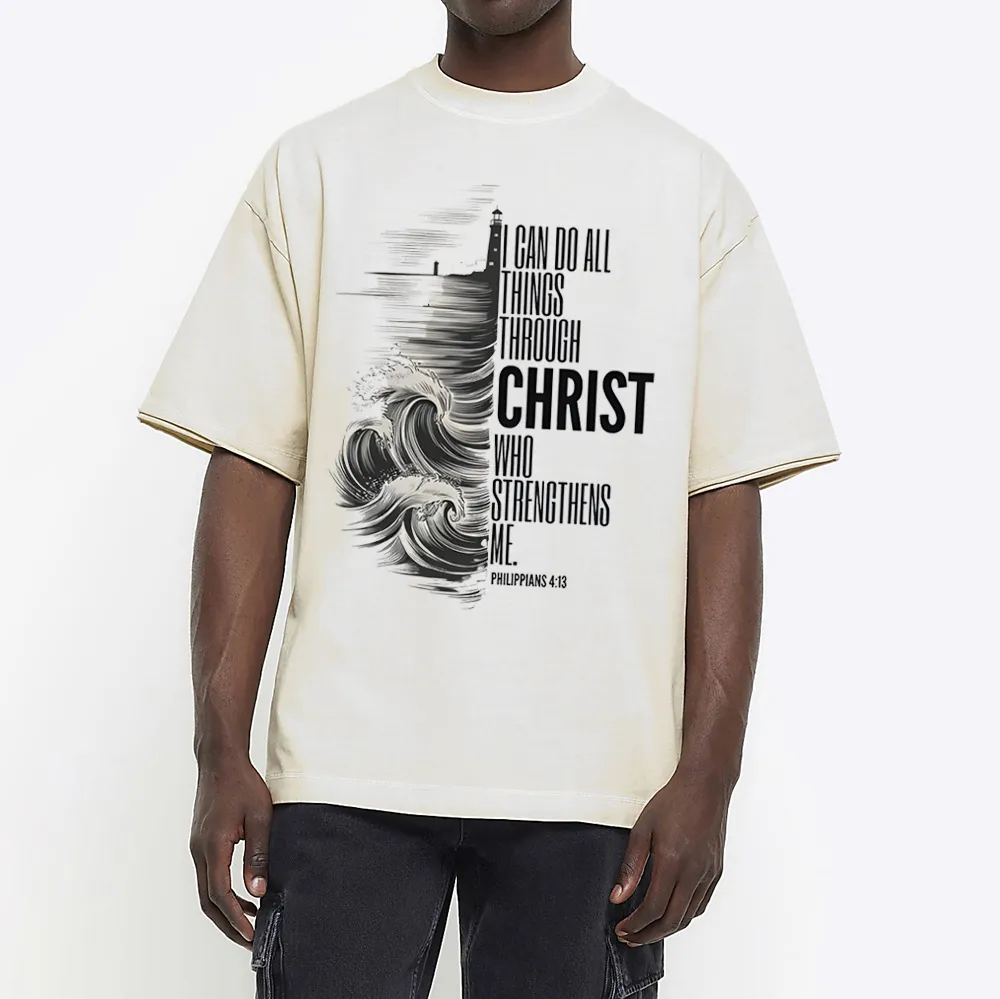 I Can Do All Things Christ Who Strengthens Me Christian Washed T-Shirt