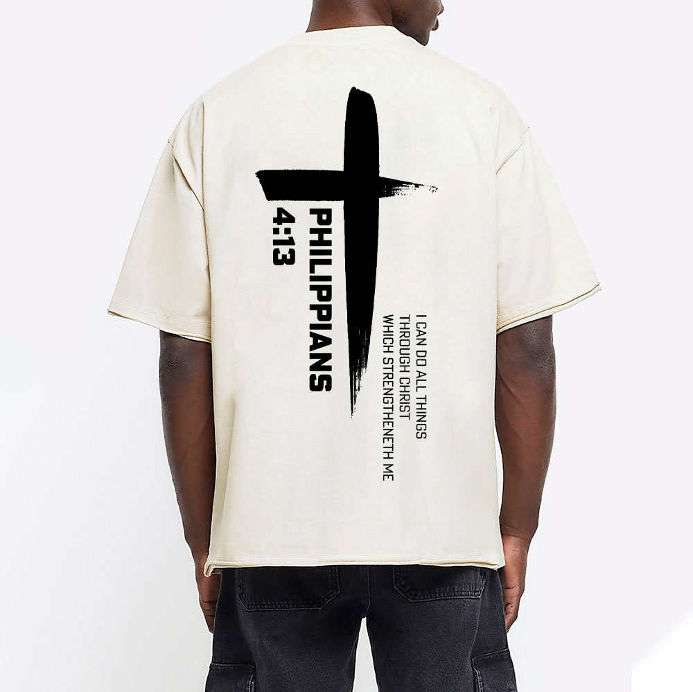 I Can Do All Things Though Christ Christian Washed T-Shirt