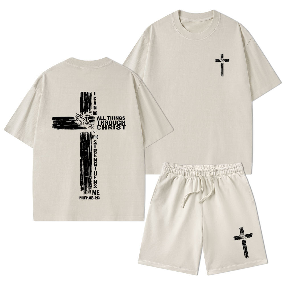 Sample Christian Washed T-Shirt & Shorts Sale - GuidingCross
