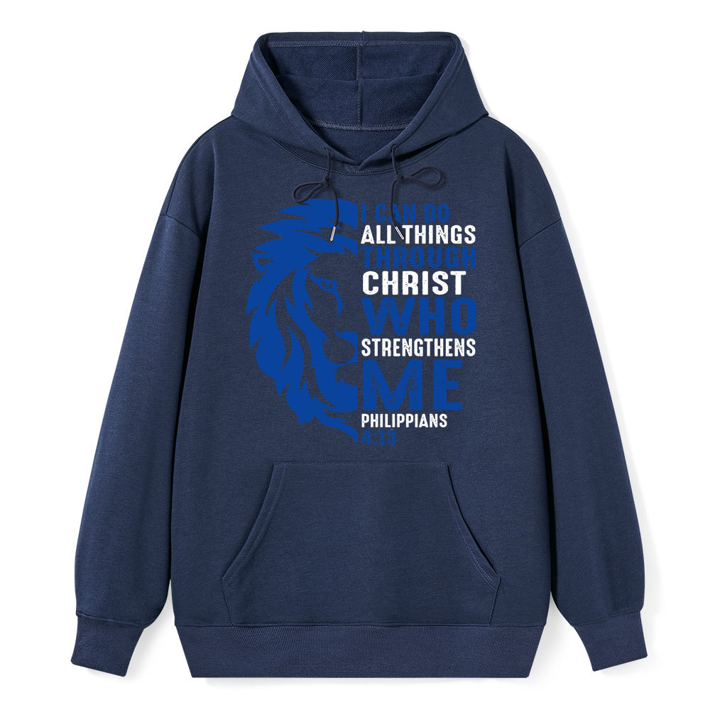 I Can Do All Things Through Christ Lion Hoodie