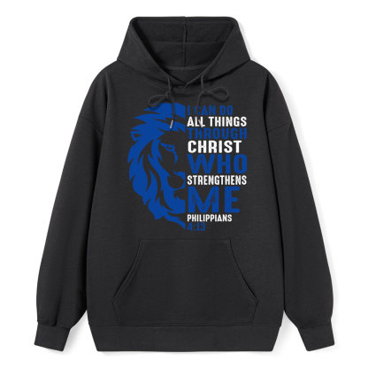 I Can Do All Things Through Christ Lion Hoodie