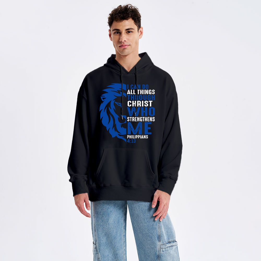 I Can Do All Things Through Christ Lion Hoodie
