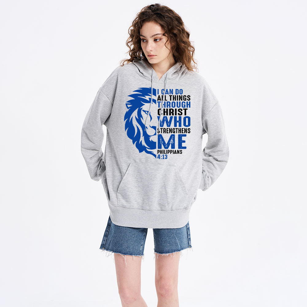 I Can Do All Things Through Christ Lion Hoodie