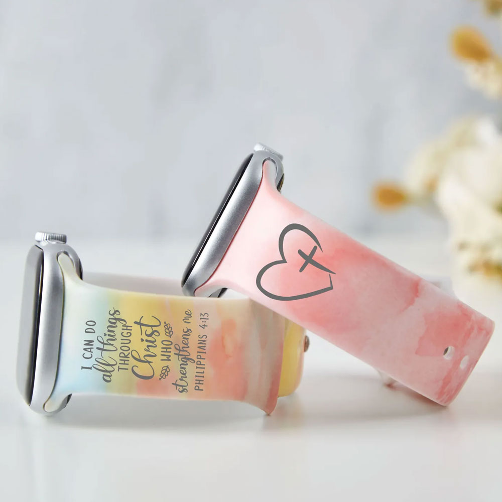 I Can Do All Things Through Christ Philippians Tie Dye Christian Watch And