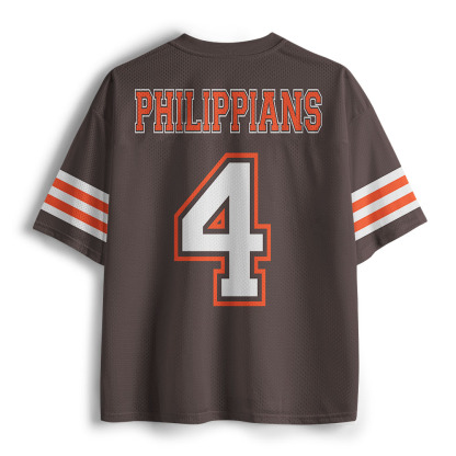 I Can Do All Things With God Christian Brown Mesh Jersey