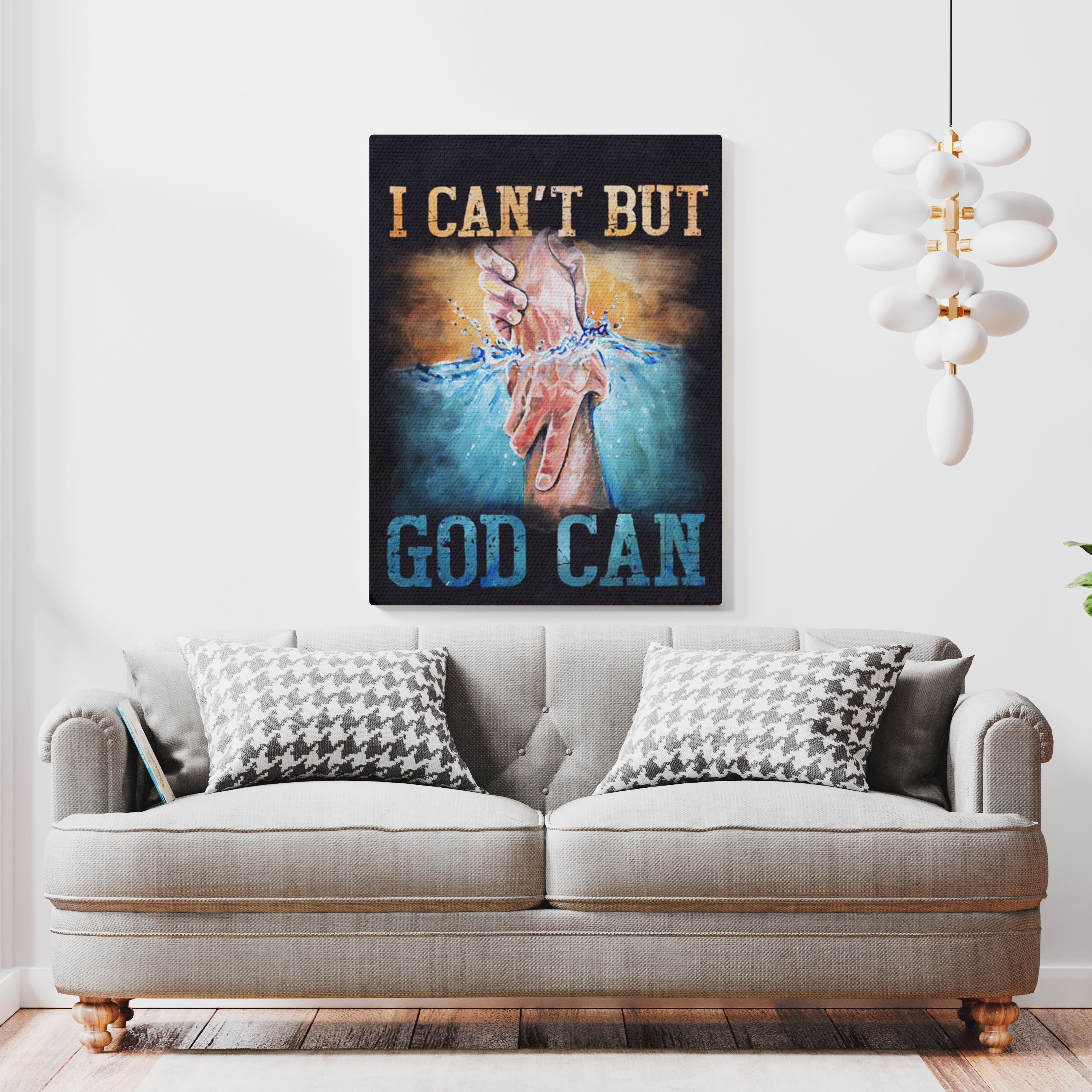 I Can Not But God Can Christian Canvas Wall Art