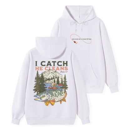 I Catch He Cleans Classic Christian Hoodie