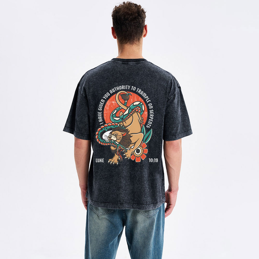 I Have Given You Authority Trample On Serpents Christian Washed T-Shirt