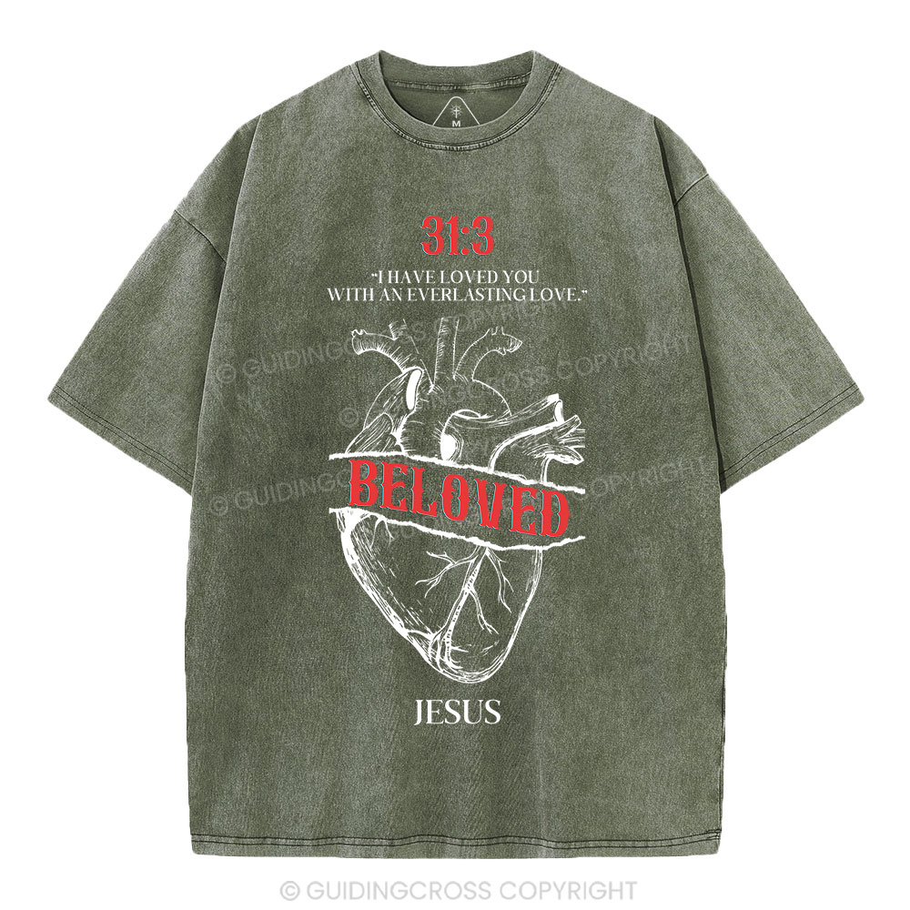 I Have Loved You With An Everlasting Love Christian Washed T-Shirt