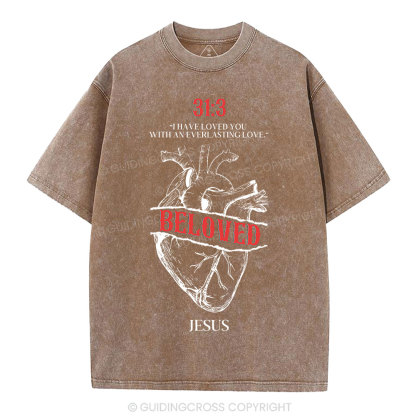 I Have Loved You With An Everlasting Love Christian Washed T-Shirt