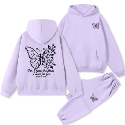 I Have Plans For You Fleece Hoodie Set