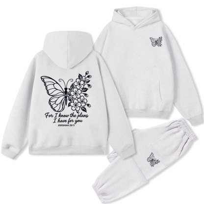 I Have Plans For You Fleece Hoodie Set