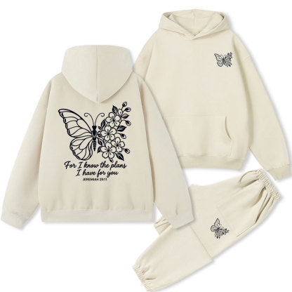 I Have Plans For You Fleece Hoodie Set