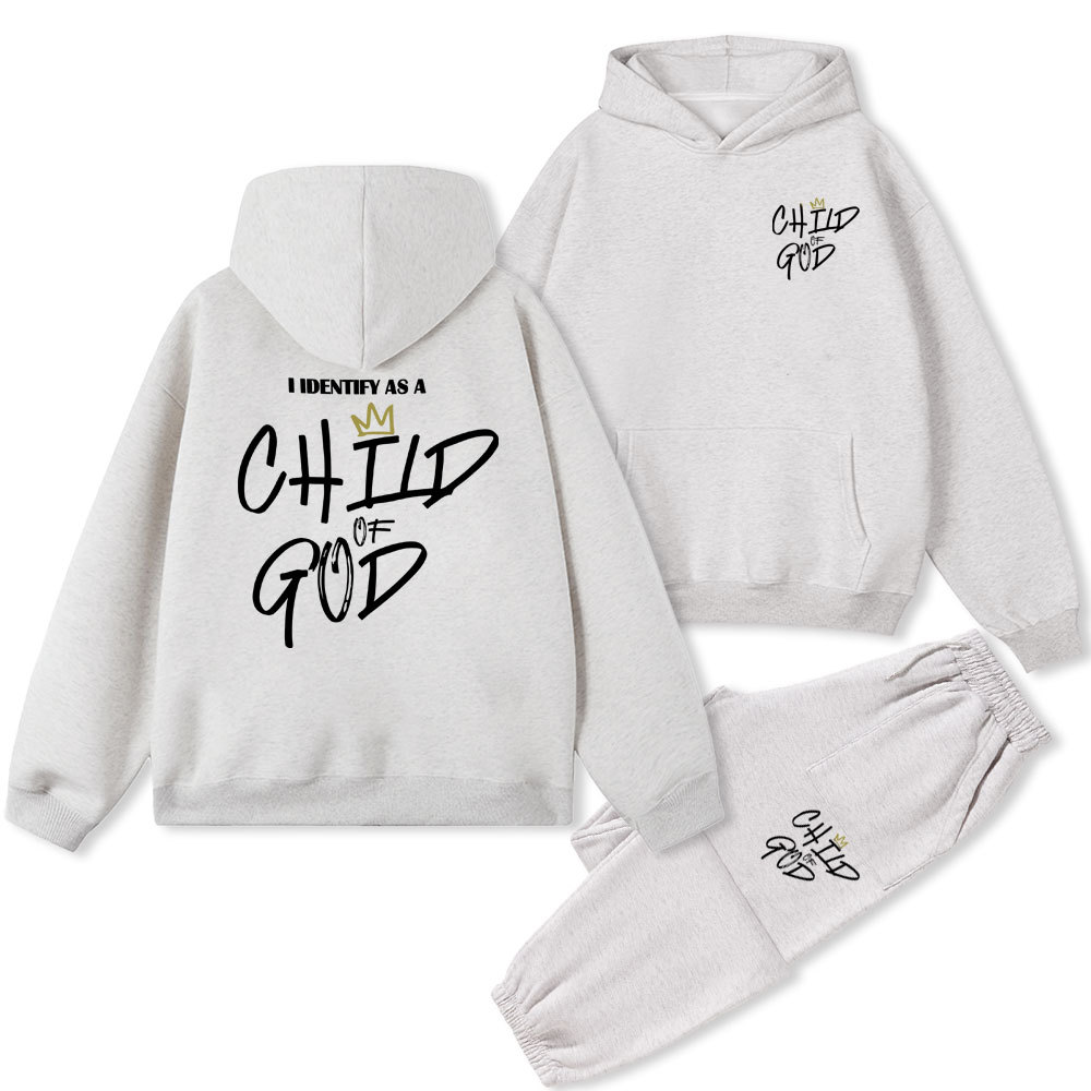 I Identify As A Child Of God Christian Fleece Hoodie Set