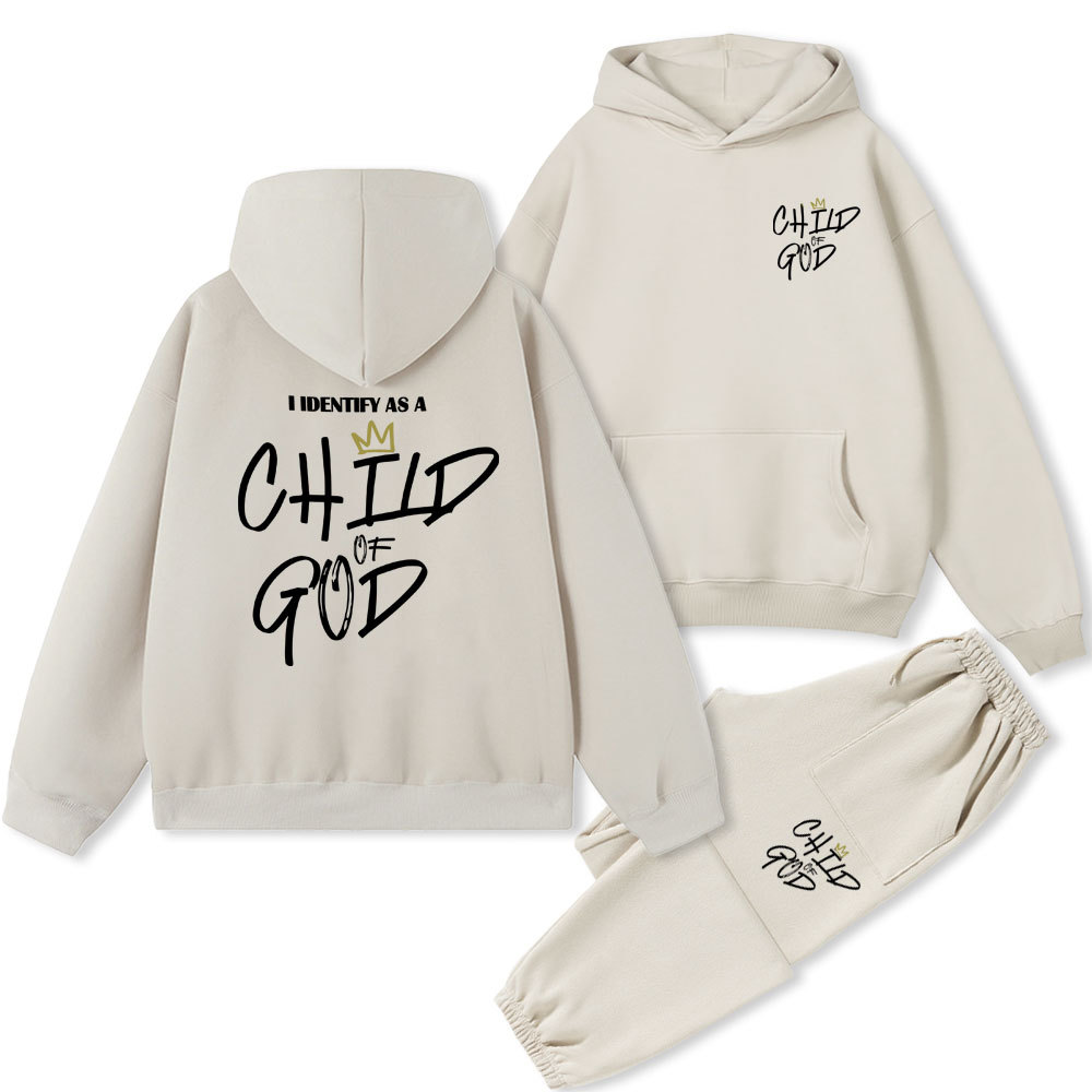 I Identify As A Child Of God Christian Fleece Hoodie Set
