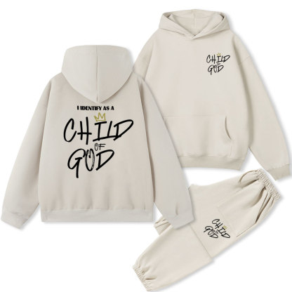 I Identify As A Child Of God Christian Fleece Hoodie Set