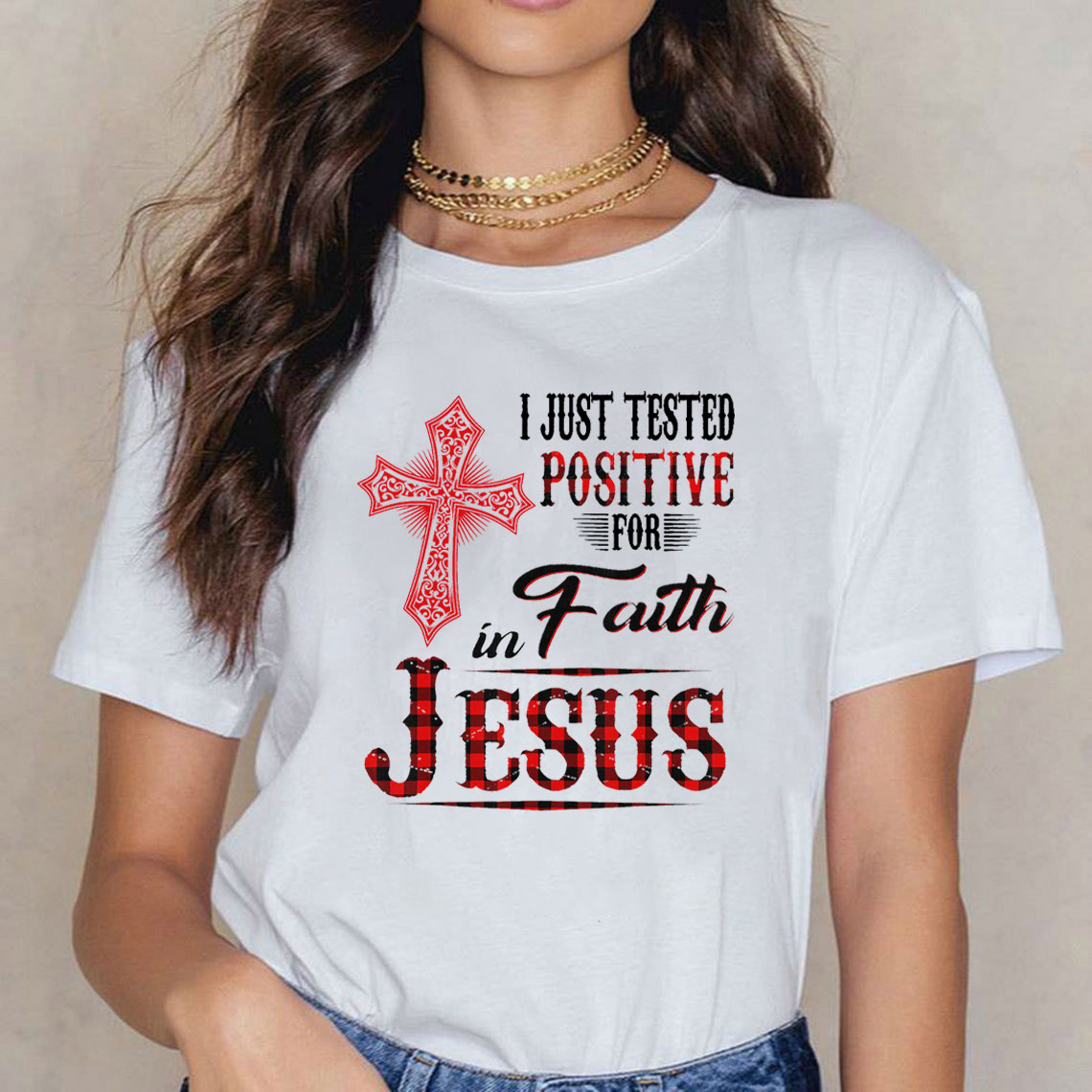 Think Positive Jesus Christian T Shirt