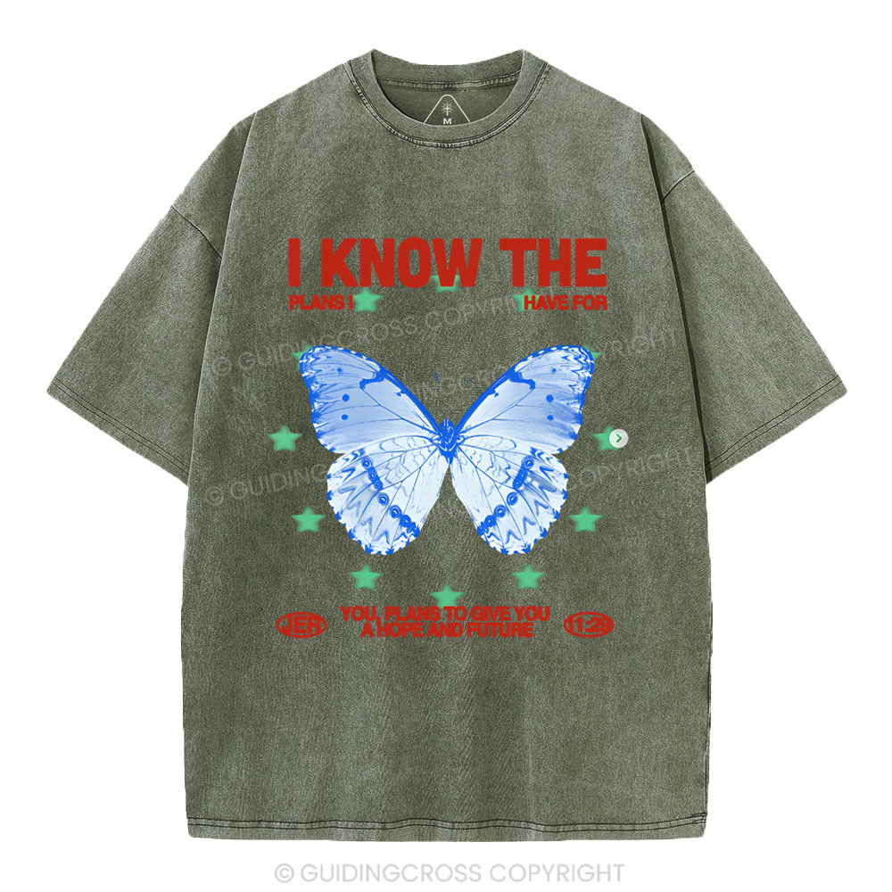 I Know The Plans Christian Washed T-Shirt