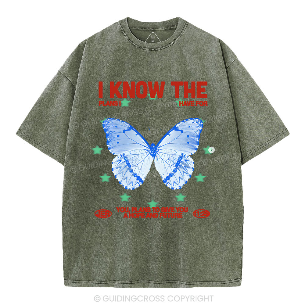 I Know The Plans Christian Washed T-Shirt