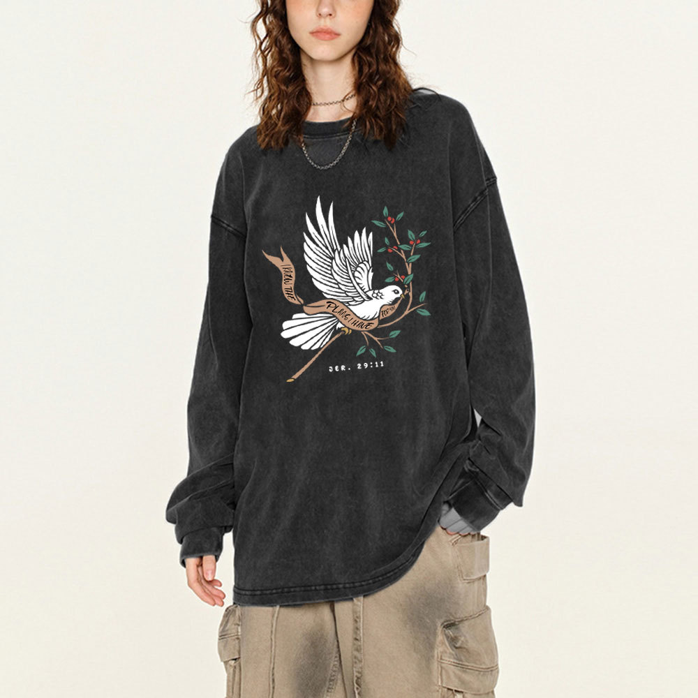 I Know The Plans I Have For You Washed Long Sleeve T-Shirt