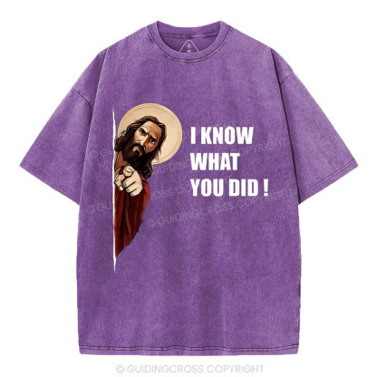 I Know What You Did Christian Washed T-Shirt