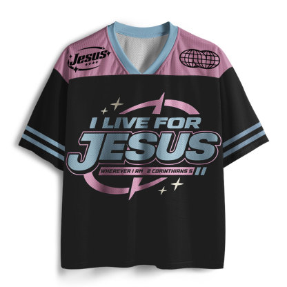 I Live For Jesus Christian Mesh Jersey