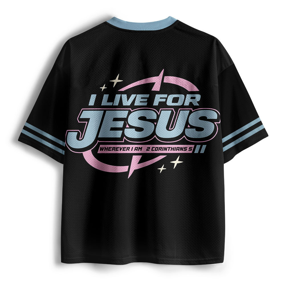 I Live For Jesus Christian Mesh Jersey
