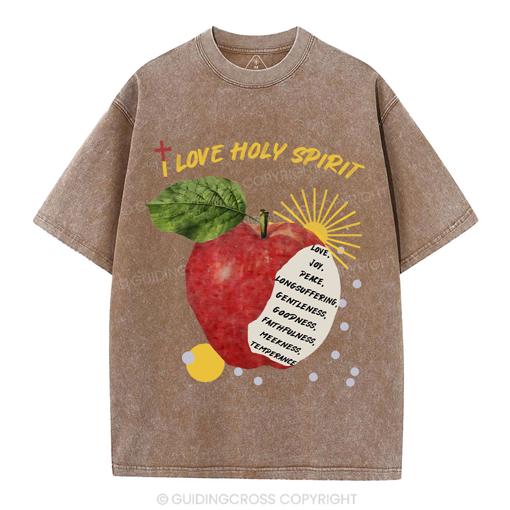 I Love Holy Spirits Christian Washed T-Shirt