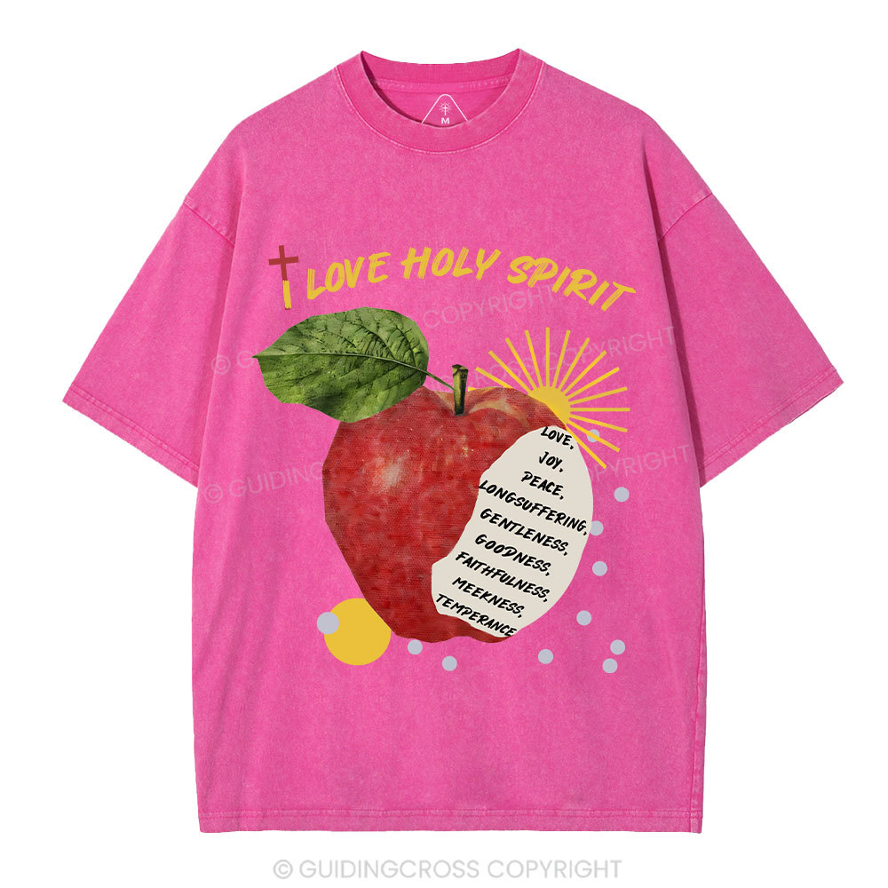 I Love Holy Spirits Christian Washed T-Shirt