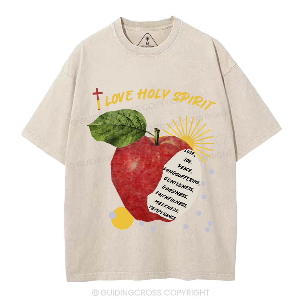 I Love Holy Spirits Christian Washed T-Shirt