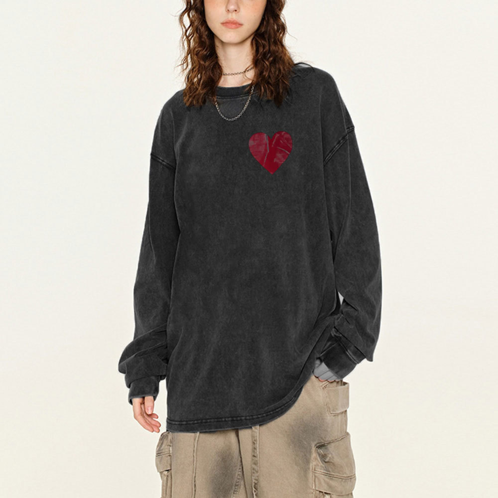 I Love Jesus Love U Christian Washed Long Sleeve T-Shirt
