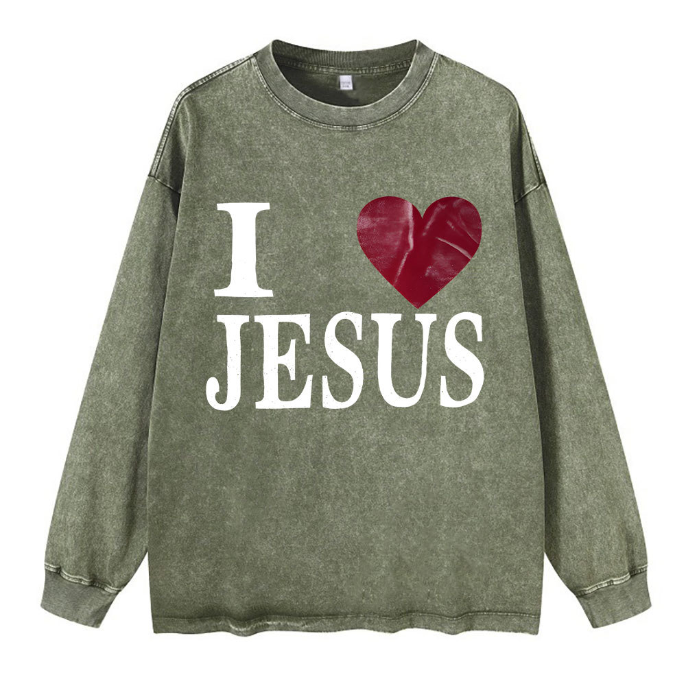Sample Washed Long Sleeve T-Shirt Sale - GuidingCross