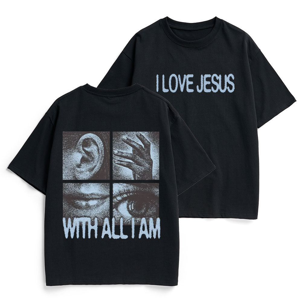 I Love Jesus With All I Am Christian Heavy Cotton T-Shirt