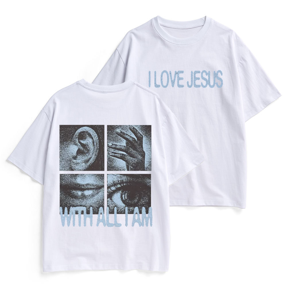 I Love Jesus With All I Am Christian Heavy Cotton T-Shirt