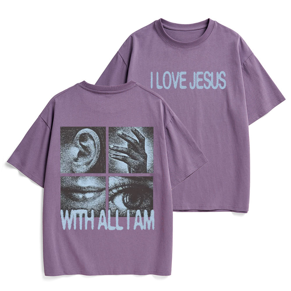 I Love Jesus With All I Am Christian Heavy Cotton T-Shirt