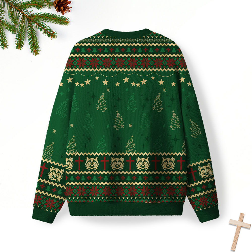 I Once Was Lost But Now I Am Found Christian Lightweight Sweater