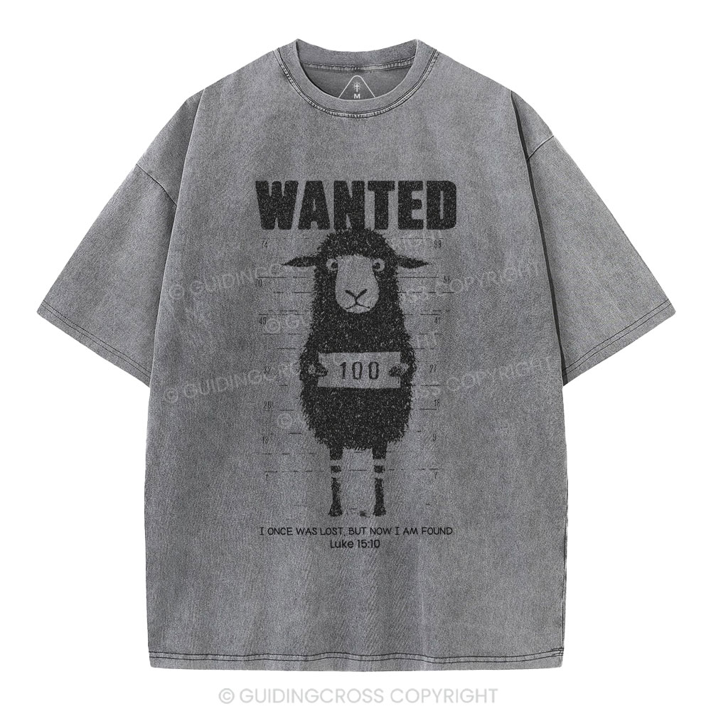 I Once Was Lost But Now I Am Found Christian Washed T-Shirt