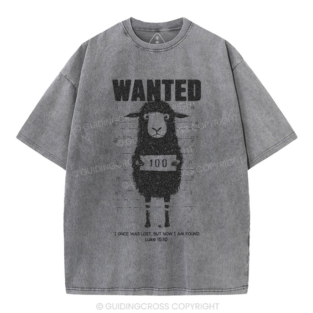 I Once Was Lost But Now I Am Found Christian Washed T-Shirt