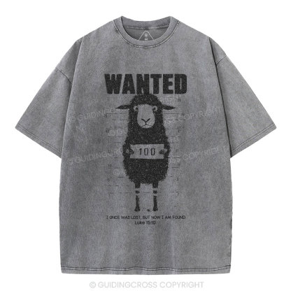 I Once Was Lost But Now I Am Found Christian Washed T-Shirt