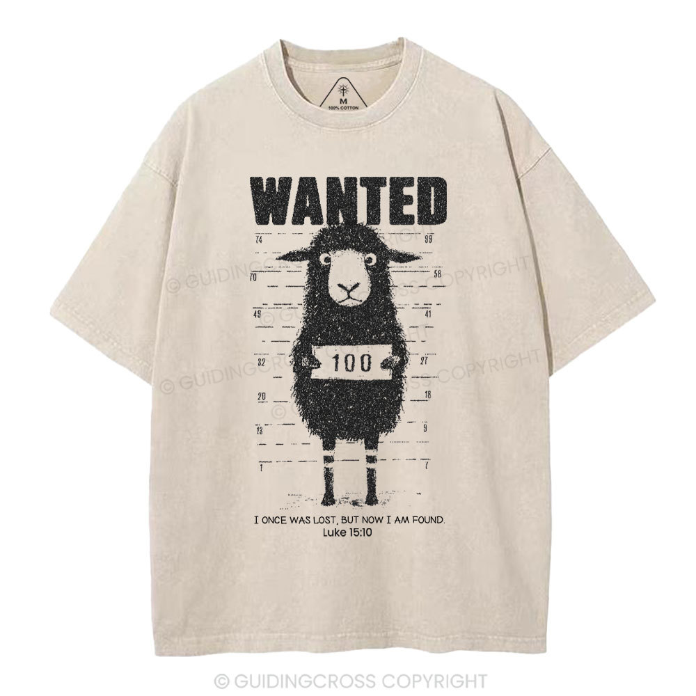 I Once Was Lost But Now I Am Found Christian Washed T-Shirt