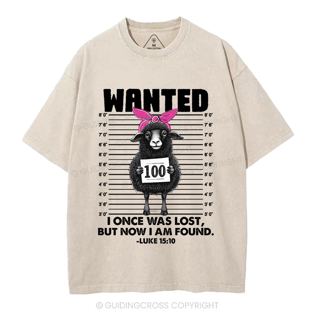I Once Was Lost But Now I Am Found Funny Christian Washed T-Shirt