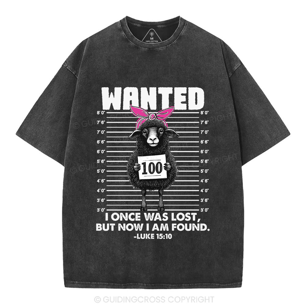 I Once Was Lost But Now I Am Found Funny Christian Washed T-Shirt