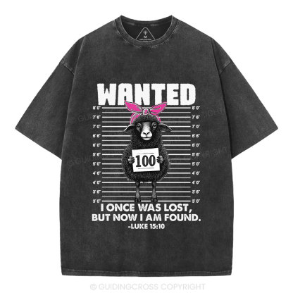 I Once Was Lost But Now I Am Found Funny Christian Washed T-Shirt