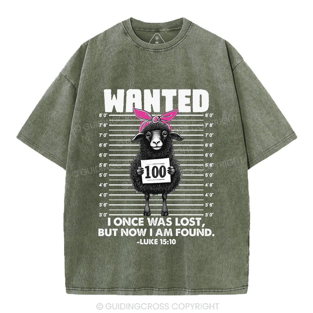 I Once Was Lost But Now I Am Found Funny Christian Washed T-Shirt