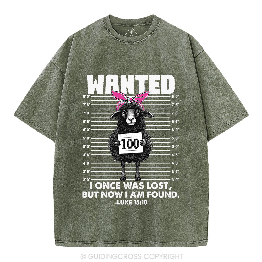 I Once Was Lost But Now I Am Found Funny Christian Washed T-Shirt