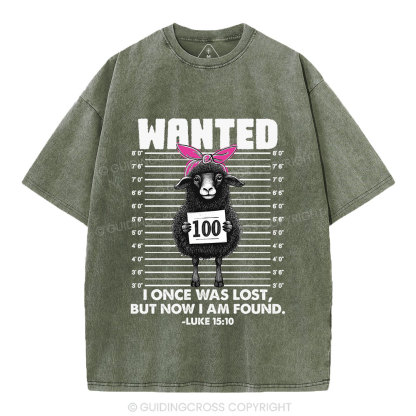 I Once Was Lost But Now I Am Found Funny Christian Washed T-Shirt